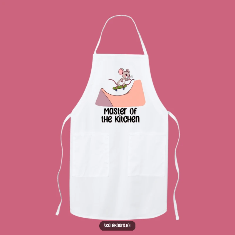 Funny Mouse Skateboarder Apron - Kitchen Grit for Determined Cooks