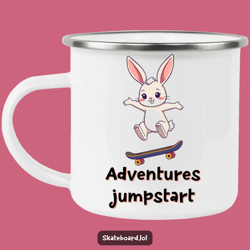 Funny Bunny Skate Camping Mug - Durable & Hilarious Jumper, Outdoor Gift