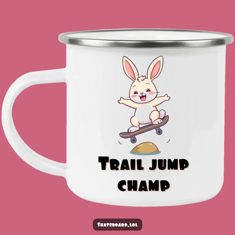 Funny Bunny Ollie Camping Mug - Durable Skater Humor for Outdoor Adventures