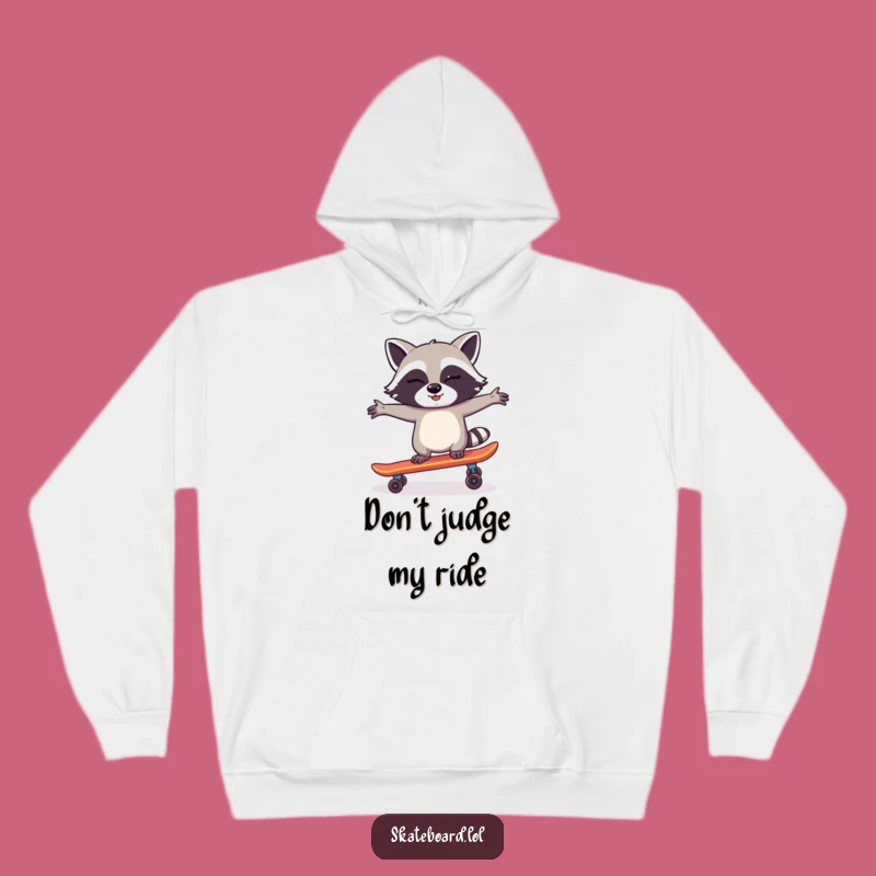 Funny Raccoon Skateboard Hoodie: Cozy Comfort & Cheeky Gift