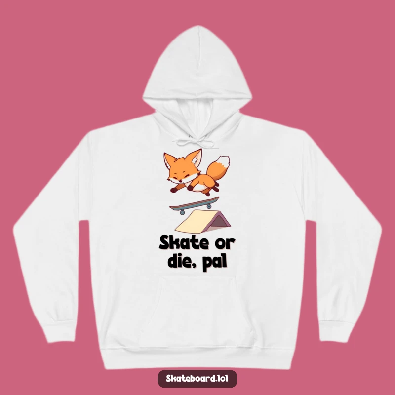 Funny Fox Skateboard Hoodie: Warm & Cozy Hip Hop Style Gift
