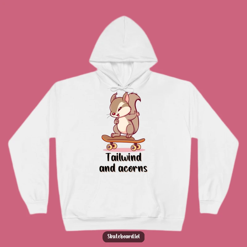 Funny Squirrel Skateboarder Hoodie: Stay Focused and Cozy, Perfect Gift!