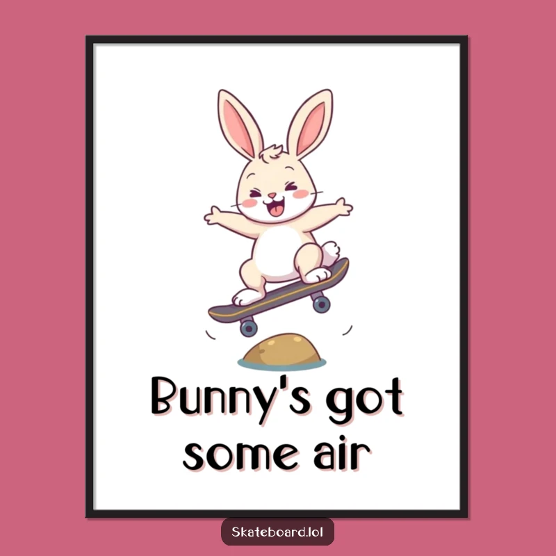 Extreme Free Printable Wall Art: Skate Bunny Ollie - Dynamic Downloadable Decor!