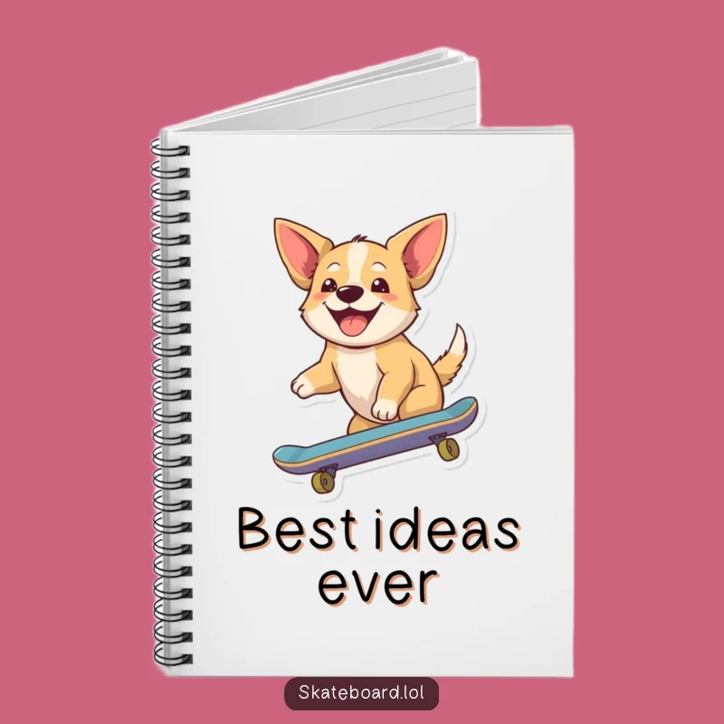 Funny Dog Skate Notebook - Joyful Rider Journal, Hilarious Gift