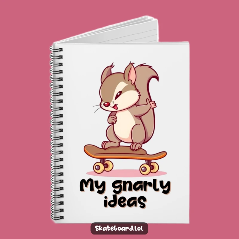 Funny Squirrel Skateboarder Notebook: Jot Down Ideas with Focus, Perfect Gift!