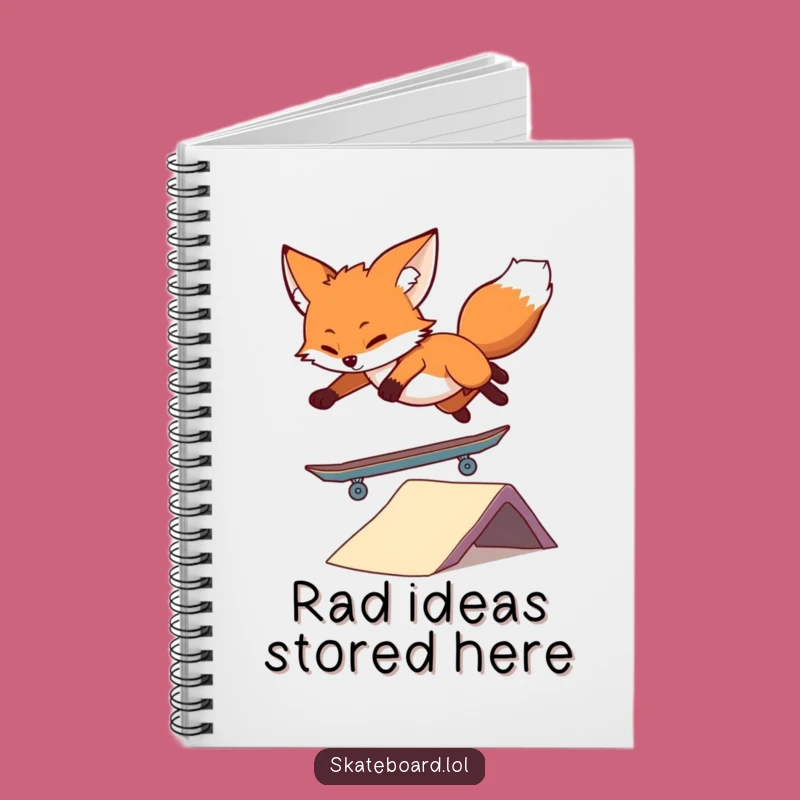 Funny Fox Skateboard Notebook: Journal & Hilarious Gift for Writers