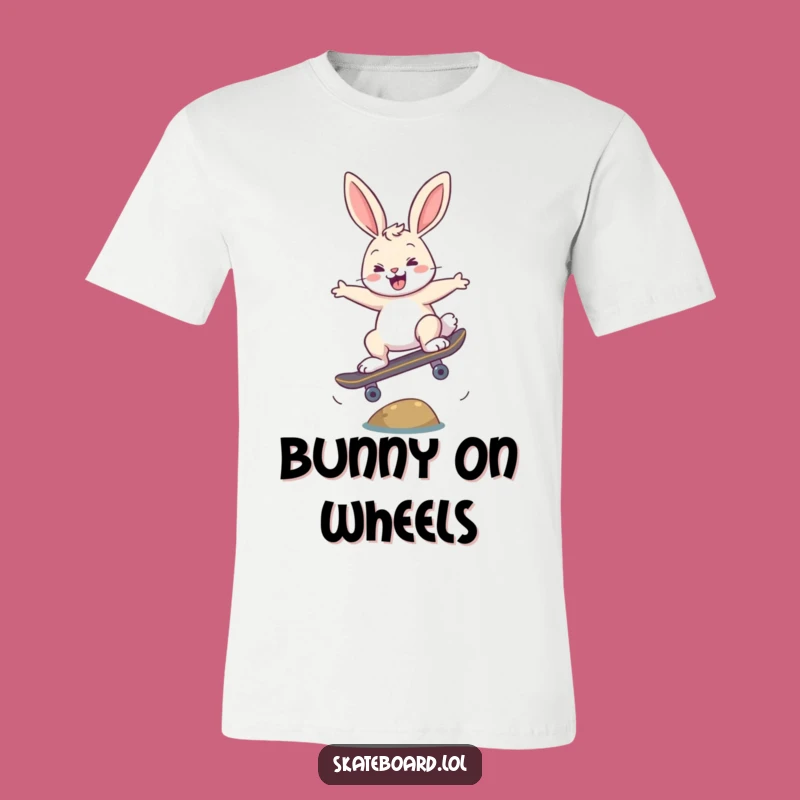 Funny Bunny Ollie T-Shirt - Radical Skateboard Style and Humor