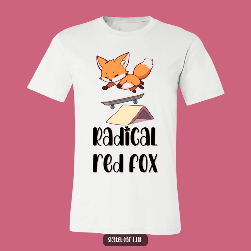 Funny Fox Skateboard Tee: Awesome Graphic Shirt & Cool Animal Gift