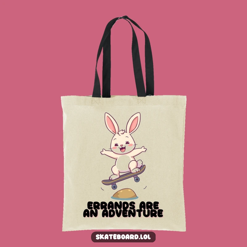 Funny Bunny Ollie Tote Bag - Carry Your Gear with Skater Swag